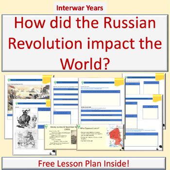 Russian Revolution Lesson Plan Full Unit Dbq Interwar Years