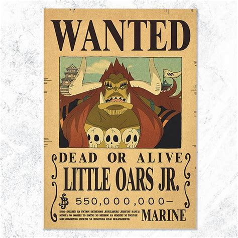 New Edition One Piece Poster Ittle Oars Jr One Piece Wanted Posters 28 5x42cm A3 Paper Size