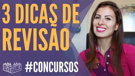 3 dicas de revisão para concursos públicos YouTube