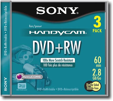 Questions and Answers: Sony DVD Rewritable Media DVD RW 2.80 GB 3 Pack White 3DPW60DSLS - Best Buy