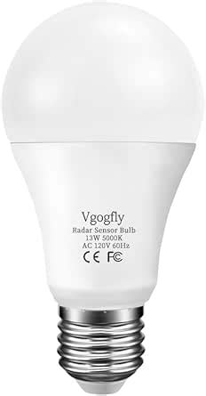 Amazon Vgogfly Radar Motion Sensor Light Bulbs A W Equivalent