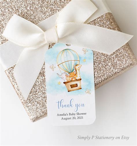 Hot Air Balloon Editable Baby Shower Bundle Invitation Book Etsy