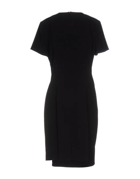 Dkny Satin Knee Length Dress In Black Lyst