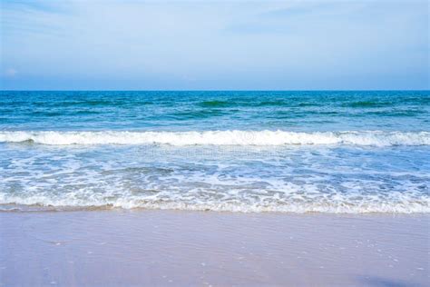 Light Blue Sea Waves on a Clean Sandy Beach Stock Photo - Image of horizon, resort: 262164336