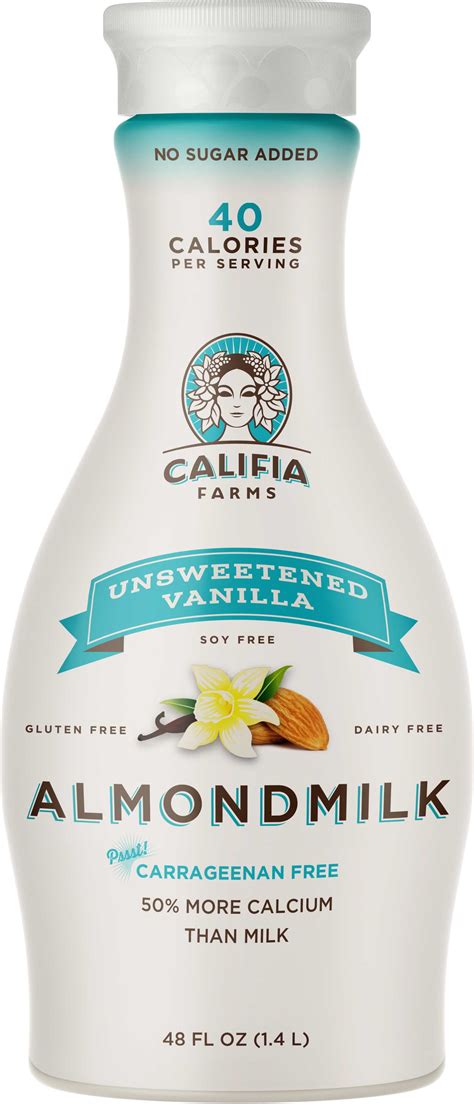 Califia Farms Unsweetened Vanilla Almond Milk 48 Fluid Ounce 6 Per