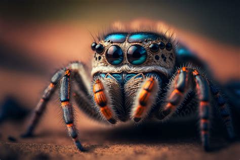 Jumping spiders have many eyes, 24947329 Stock Photo at Vecteezy