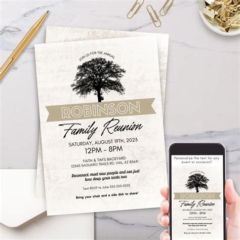 Family Gathering Invitation – Simple Desert Designs