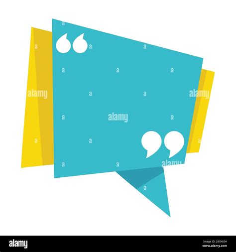 Banner With Inverted Double Commas Empty Box For Text Stock Vector