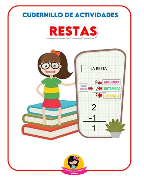 Educando Con La Maestra Cuadernillo De Actividades De La Resta Para