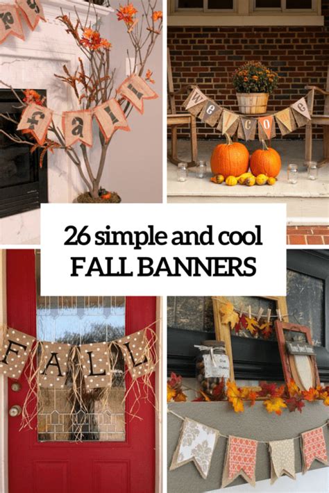 26 Simple And Cool Fall Banners Ideas For Home Décor - DigsDigs