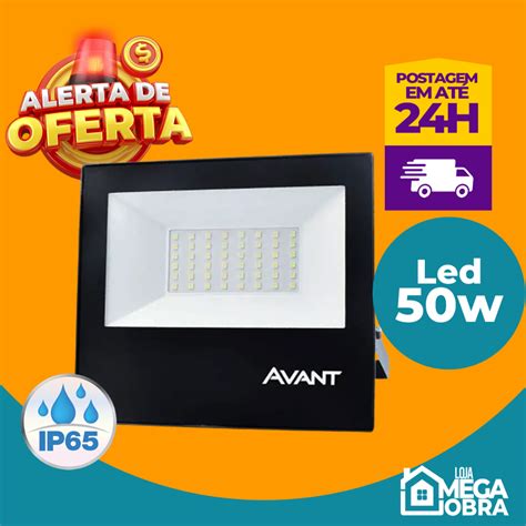 Refletor Holofote Super Forte Led 50w 100w 200w 6500k IP65 Bivolt Prova