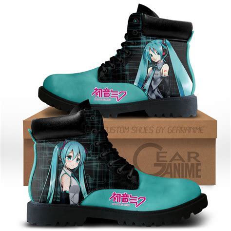 Hatsune Miku Boots Anime Custom Shoes Ntt0112 Gear Anime