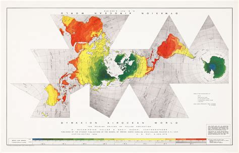 The Dymaxion Airocean World map, created by cartographers Buckminster