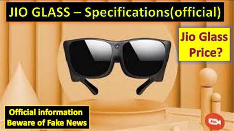 Jio Glass Smartglasses Official Specification And Jio Glass Price