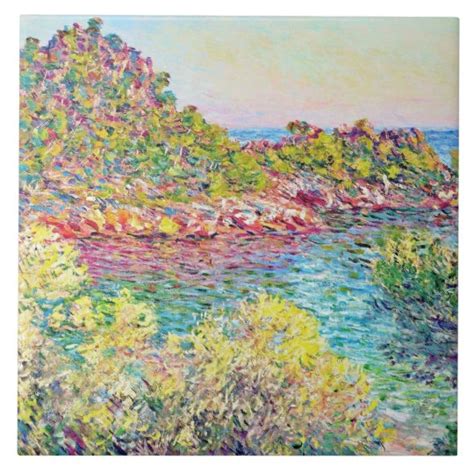 Landscape Near Monte Carlo By Claude Monet Ceramic Tile