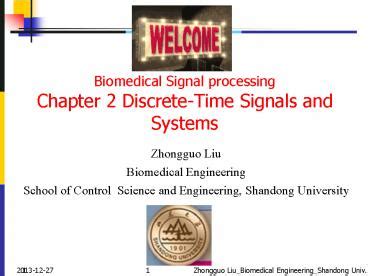 PPT Biomedical Signal Processing Chapter 2 Discrete Time Signals And