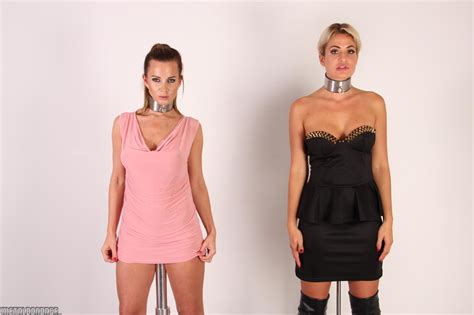 Collared Slaves Cindy Dollar Nicole Vice Impaled Vaginas Upon Dildo Poles CoedCherry