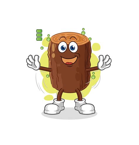 log cute cartoon character 10747692 Vector Art at Vecteezy