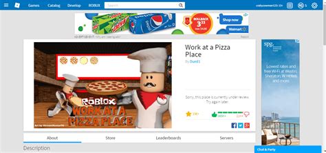 Work at a Pizza Place is under review. : r/roblox