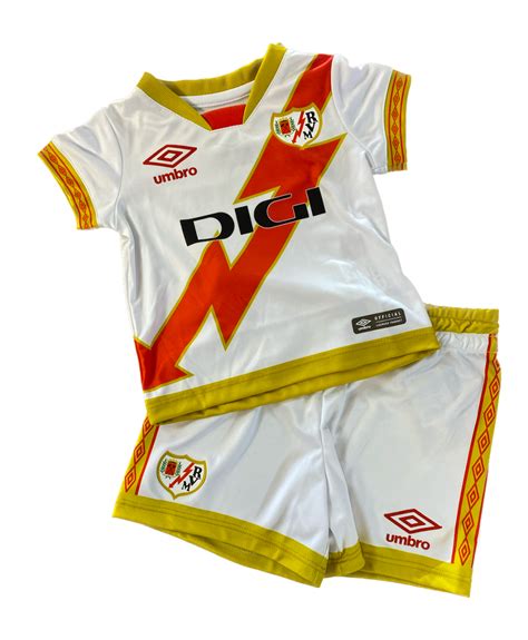 Rayo Vallecano Home Mini Kit Baby Con Dorsal