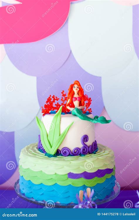 Mermaid Birthday Cake Royalty Free Stock Image