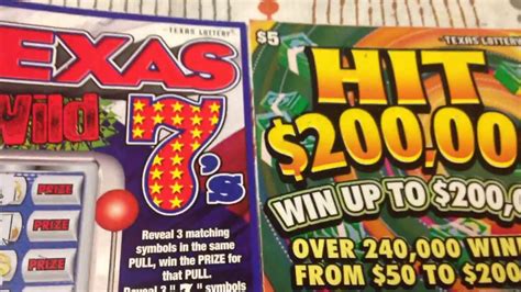 5 Texas Wild 7 S 5 HIT 200 000 Texas Lottery Scratch Off Tickets