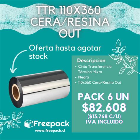 Cinta Transferencia Termica X Mixta In Cera Resina Freepack