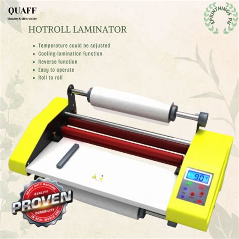 EPrinthings PhQuaff Hot Cold Roll Laminator A Size With Reverse Function FM Lazada PH