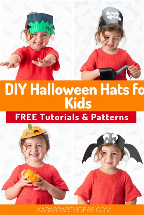 Karas Party Ideas Diy Halloween Hats For Kids Free Tutorials