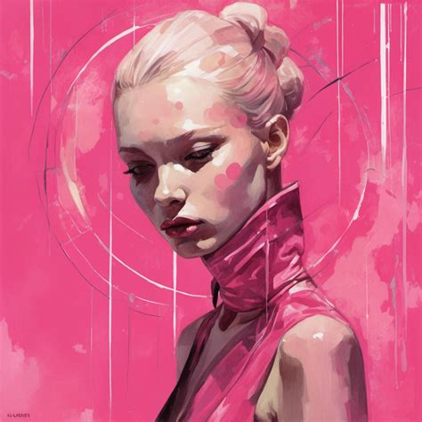 Sasha Luss Hypnotic Pink Latex Artstyle