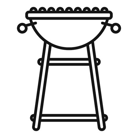 Premium Vector | Brazier grill icon Outline Brazier grill vector icon ...