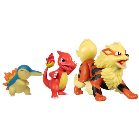 Buy Pokemon Official Ultimate Battle Figure 10-Pack & Pokemon Battle Figure, Fire Theme with 3 ...