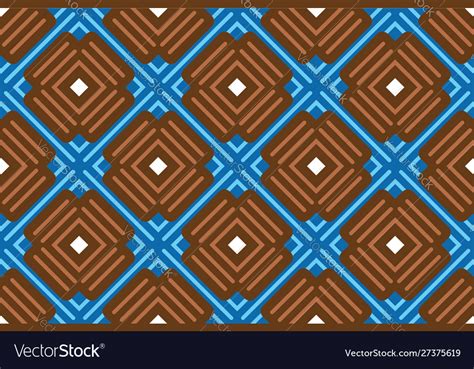 Seamless geometric pattern light brown blue Vector Image