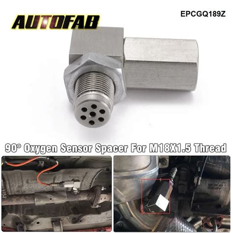 Autofab Universal Oxygen Sensor Extender 90 Degree O2 Bung Extension Catalytic Converter O2