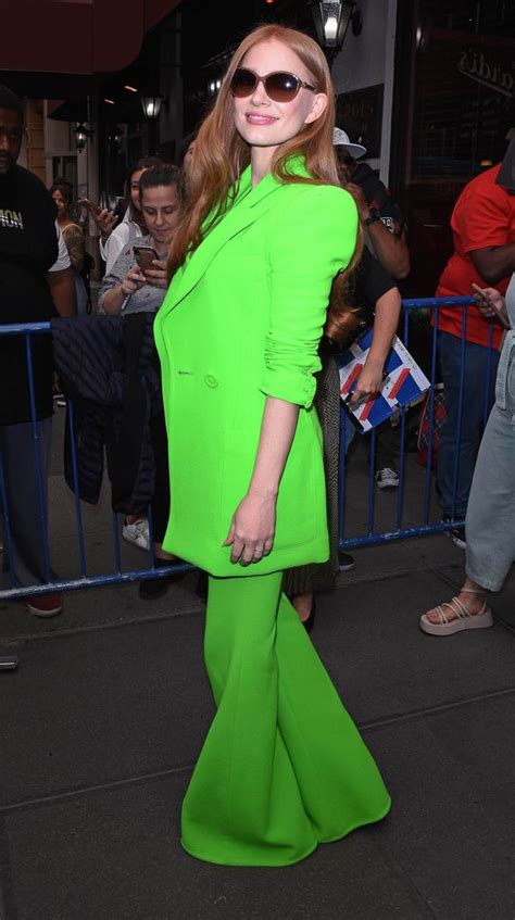 Jessica Chastain Makes A Bold Statement In Plunging Outfit That Will Make Your Head Spin Hello