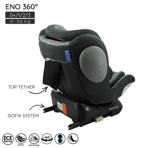 Siège auto ISOFIX pivotant 360 0 36kg Nania Eno 360 Gris Siège Auto