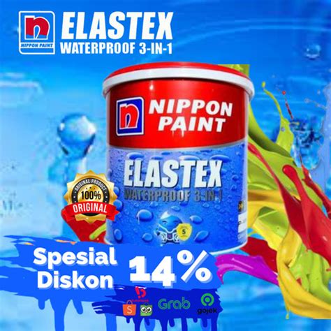 Jual Nippon Paint Elastex 3 In 1 4 Kg Cat Dinding Waterproof Interior