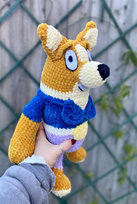 Bluey Inspired Mr Bartleby Handmade Plushie Cuddly Toy Etsy Uk