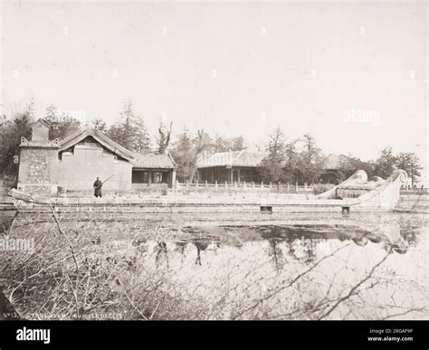 19th Century Vintage Photograph Stone Junk Marble Boat Or The Boat