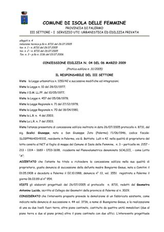 Licenza Aedilizia Scalici Giuseppe Ce N Scalici Giuseppe Pdf