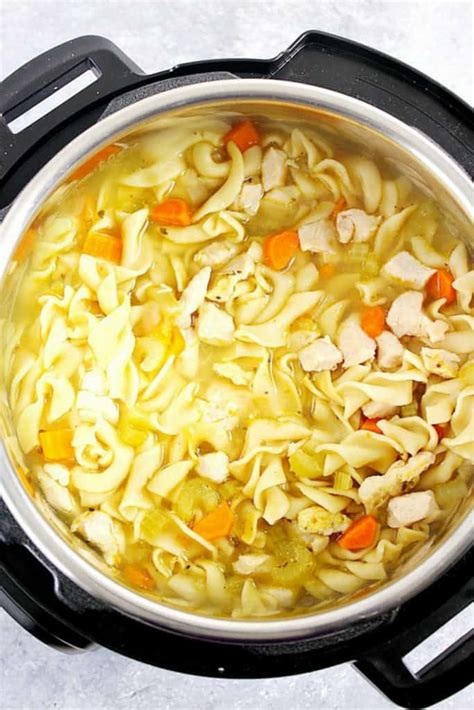 Instant Pot Chicken Noodle Soup - Crunchy Creamy Sweet