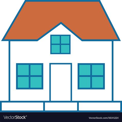 Isolated big house Royalty Free Vector Image - VectorStock