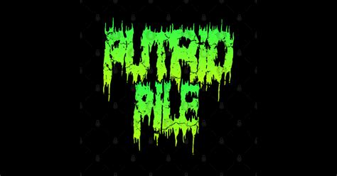 Putrid Pile Logo Grindcore Sticker Teepublic