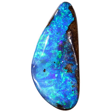 gem blue ocean freeform winton boulder opal  ct