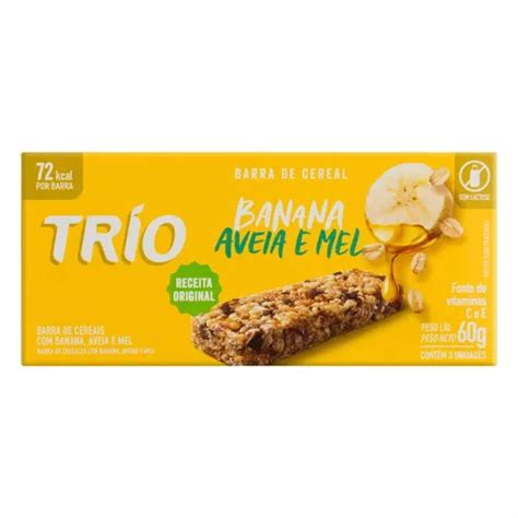 Pack Barra De Cereal Banana Aveia E Mel Tr O Caixa G Unidades