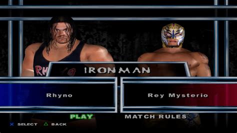 WWE SmackDown Here Comes The Pain Rhyno VS Rey Mysterio IRON MAN