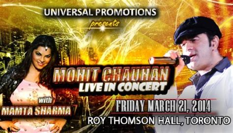 Mohit Chauhan Live in Concert on March 21st! | Mohit chauhan, Concert ...