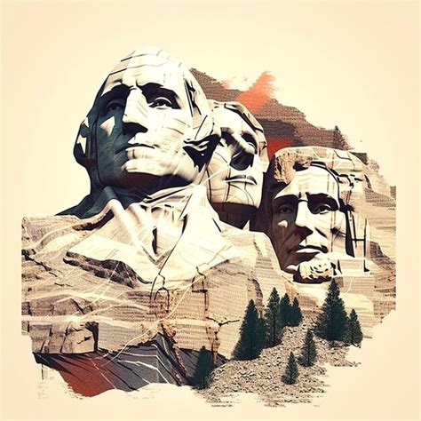 Premium AI Image | sculpted heads of the presidents