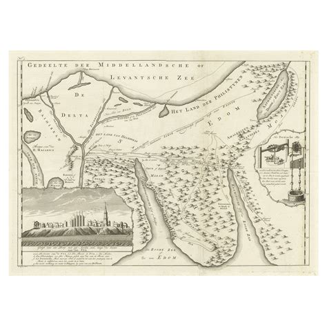 Rare Antique Map of Yam Suph, Egypt and Red Sea, 1773 For Sale at 1stDibs