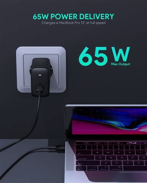 ᐅ Power Delivery Oplader USB A USB C Aukey 65W Eenvoudig bij